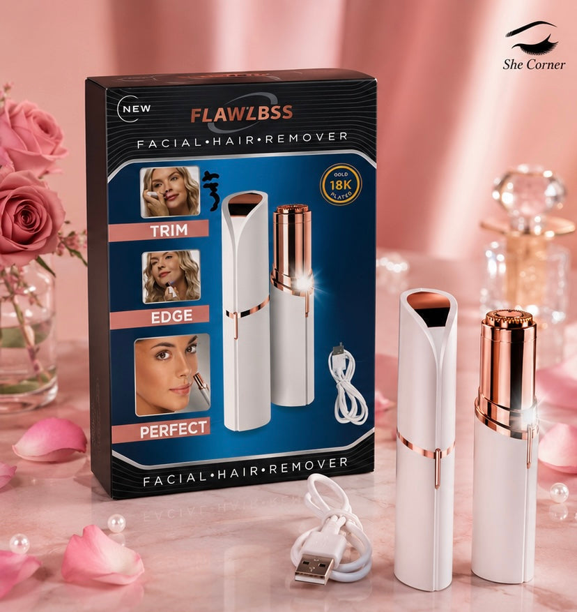 Flawless 2-in-1 Eyebrow Trimmer & Facial Hair Remover