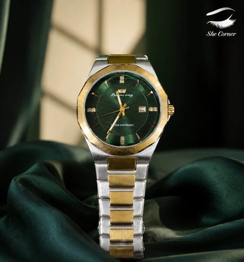 Success way Green Dial Two-Tone Men’s Watch
