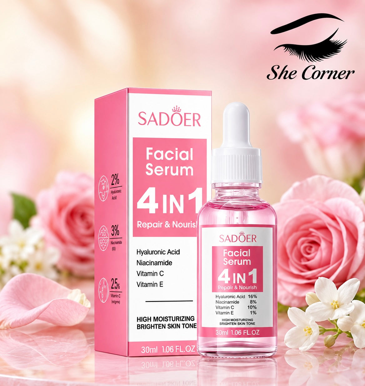 Sadore 4-in-1 Facial Face Serum