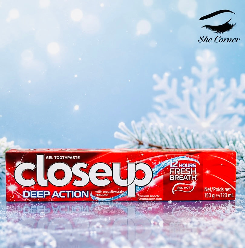 Closeup Red Hot Toothpaste