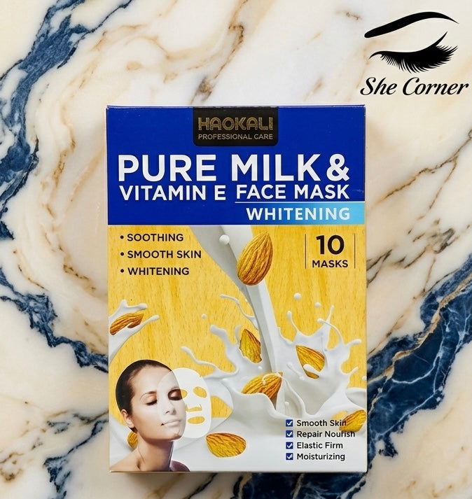 Hoakali Pure Milk & Vitamin E Face Sheet Mask PC10