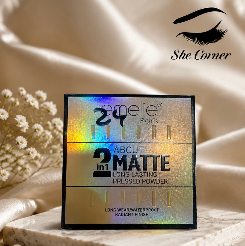 Emelie Paris 2 in 1 Matte Face Powder