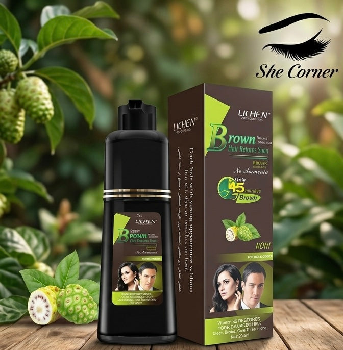 Lichen Shampoo Hair Colour Black&Brown