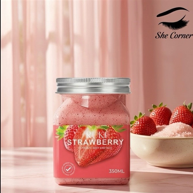 Ruki Strawberry Face & Body Scrub 350ml