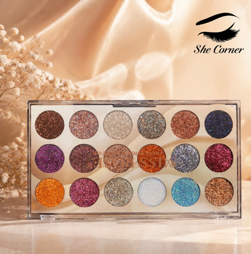 Miss Rose 18 Color Glitter Makeup Kit