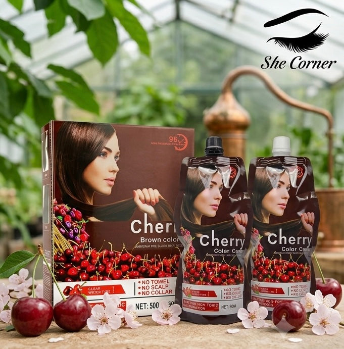 Mokeru Cherry Shampoo Hair Colour Black&Brown