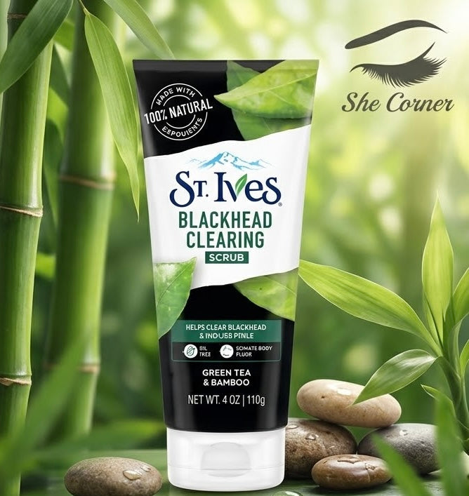 St. Ives Blackhead Clearing Green Tea & Bamboo Scrub 110ml