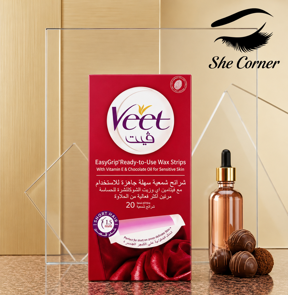 Veet Red Hair Removal Strips Body 20 Pieces