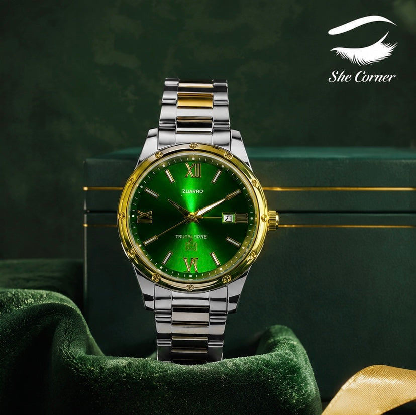 Quard Green Dial Two-Tone Men’s Watch