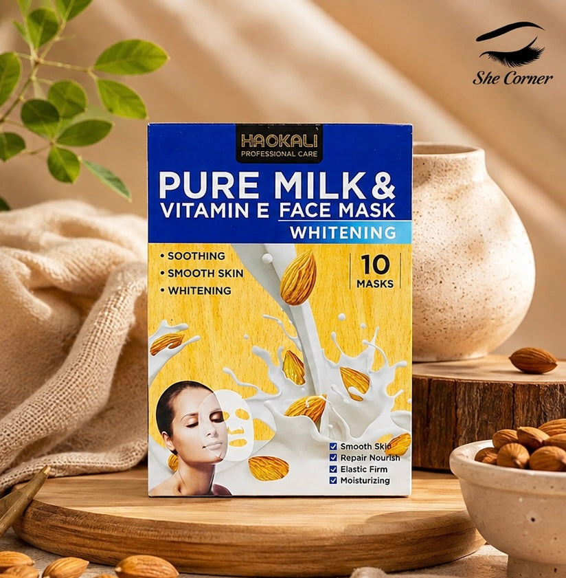 Hoakali Pure Milk & Vitamin E Face Sheet Mask PC10