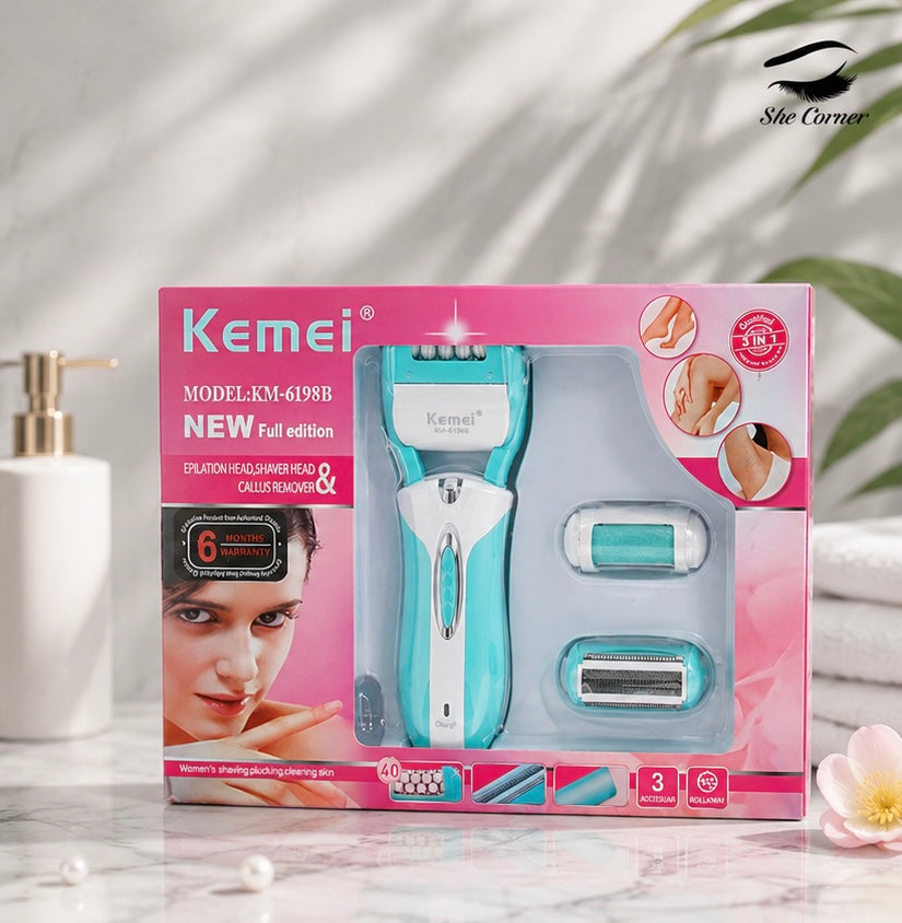Kemei 3-in-1 Epilator KM 6198B