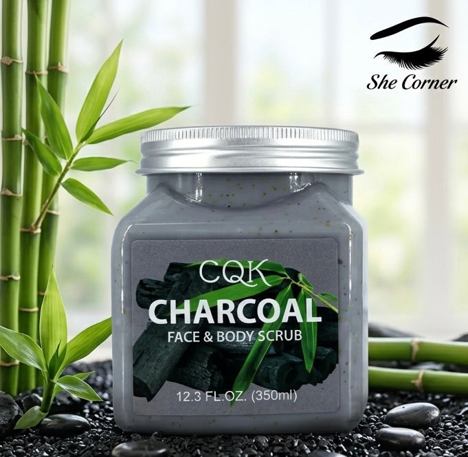 CQK Charcoal Face & Body Scrub 350ml