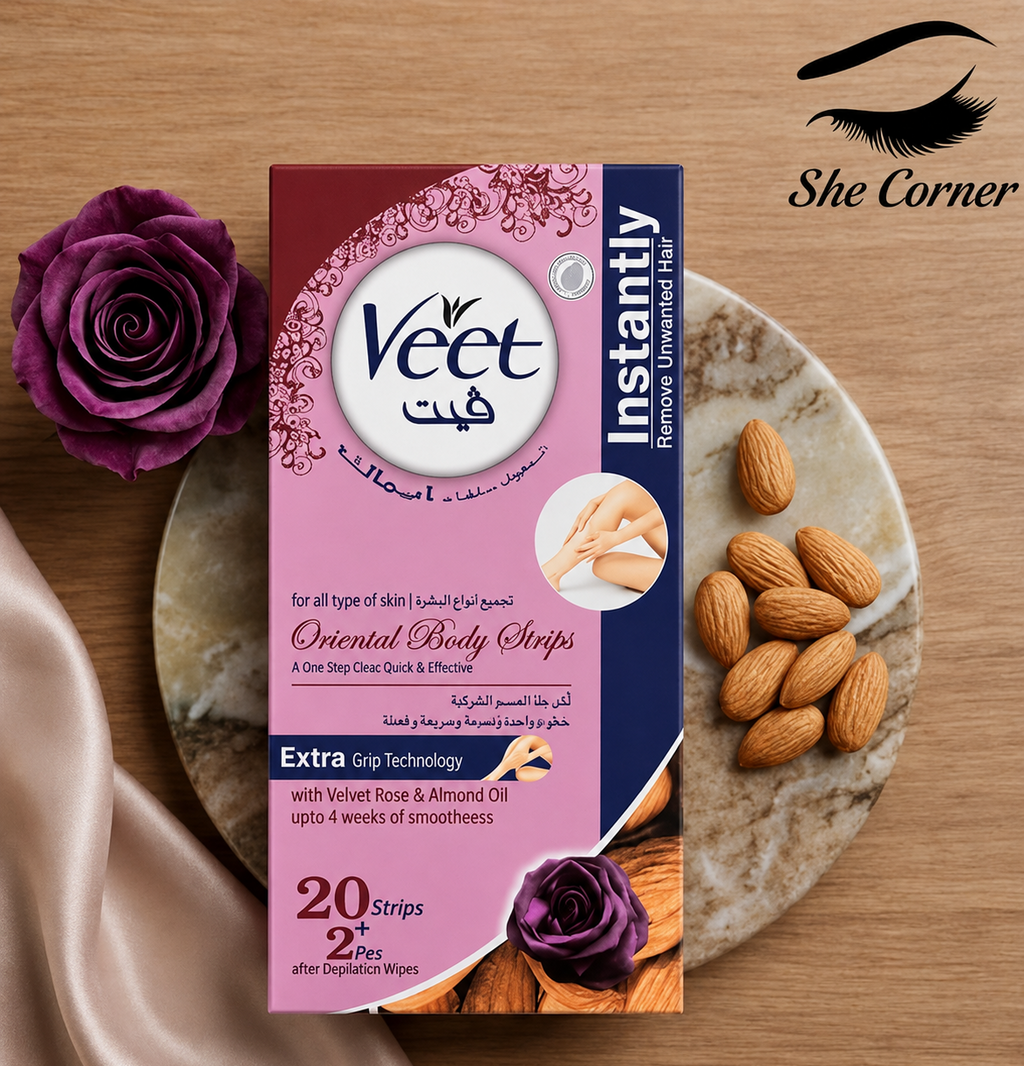 Veet Velvet Rose Hair Removal Strips Body 20 Pieces