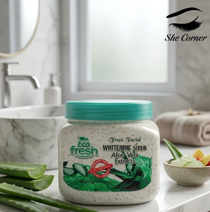 Eco Fresh Whitening Aloe Vera Face & Body Scrub 350ml