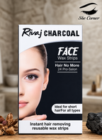 Rivaj Charcoal Face Hair Removal Strips 24 Pieces
