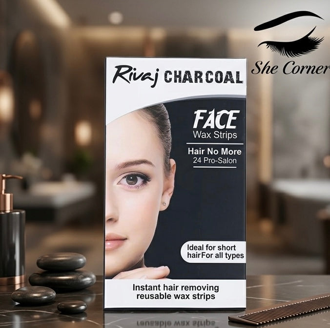 Rivaj Charcoal Face Hair Removal Strips 24 Pieces