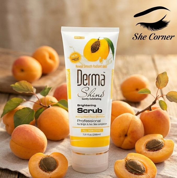 Derma Shines Apricot Brightening Scrub 200ml