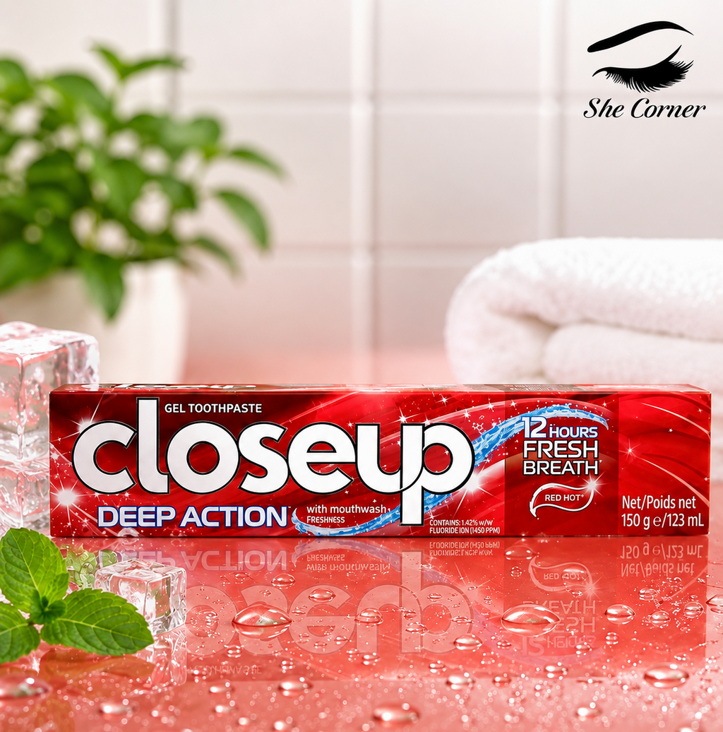 Closeup Red Hot Toothpaste