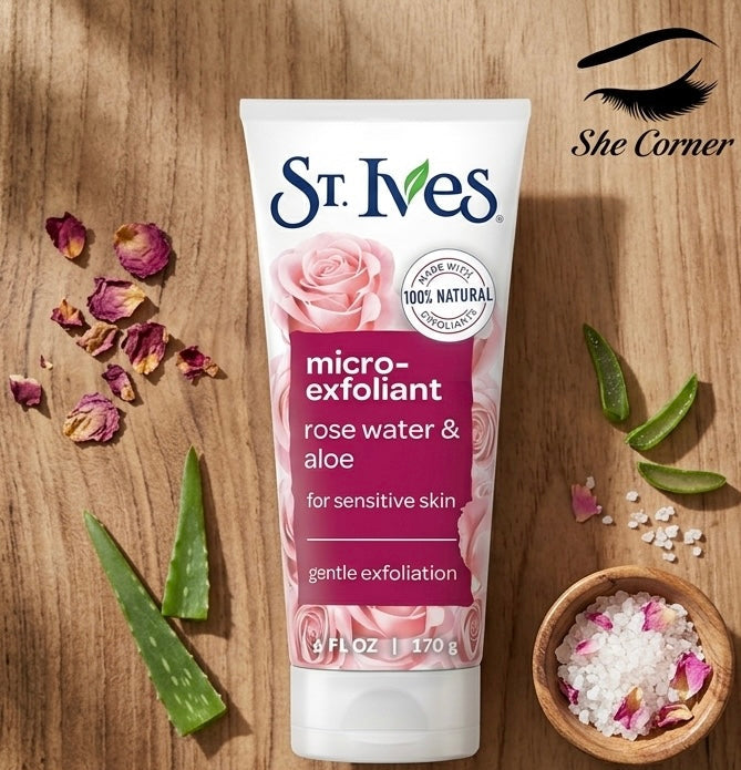St. Ives Rose Water & Aloe Micro Exfoliant 170g
