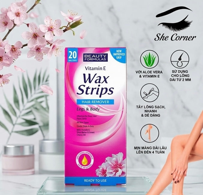 Beauty Formula Vitamin E Hair Removal Strips 20 Pieces