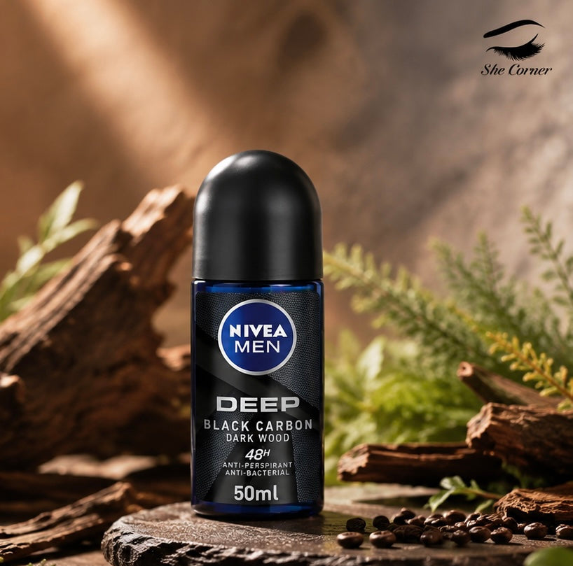Nivea Men Deep Black Carbon Roll-On Deodorant