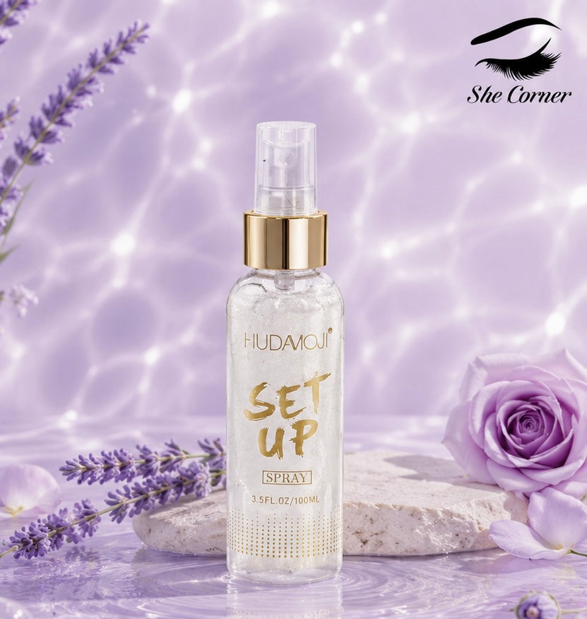 HudaVioji Shine Highlighter Spray Silver