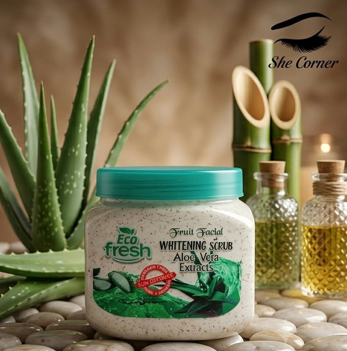 Eco Fresh Whitening Aloe Vera Face & Body Scrub 350ml