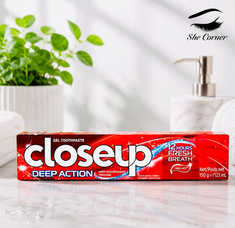 Closeup Red Hot Toothpaste