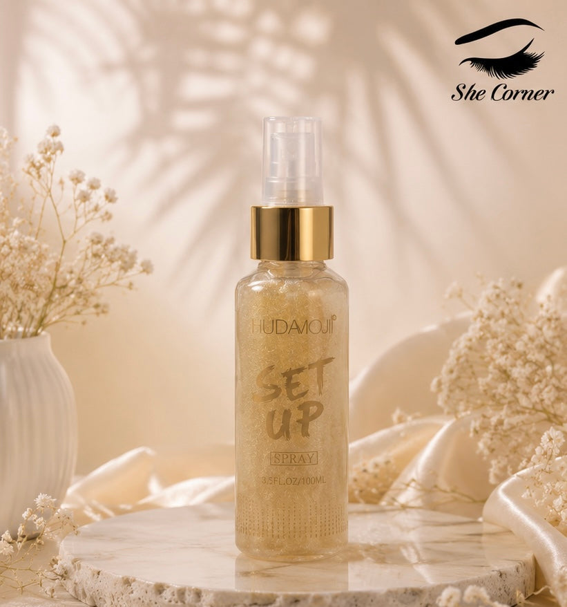 HudaVioji Shine Highlighter Spray Shine Gold Spray Golden