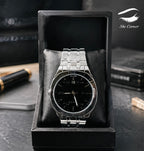 Seiko 7T04 Chronograph Men’s Watch – Black Dial, Big Date Display & Stainless-Steel Bracelet