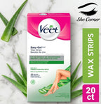 Veet Aloe Vera Hair Removal Strips Body 20 Pieces