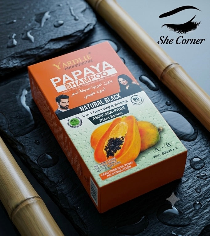 Yardlie Papaya Shampoo Hair Colour Black