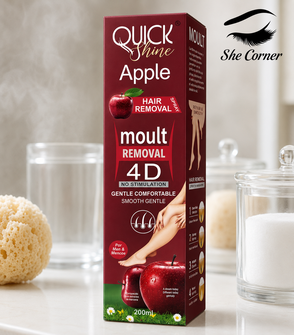 Quick Shines Red Apple Hair Removal Spray 200 ml