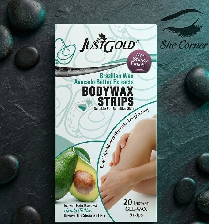 Just Glow Avocado Hair Removal Strips 20 Pieces
