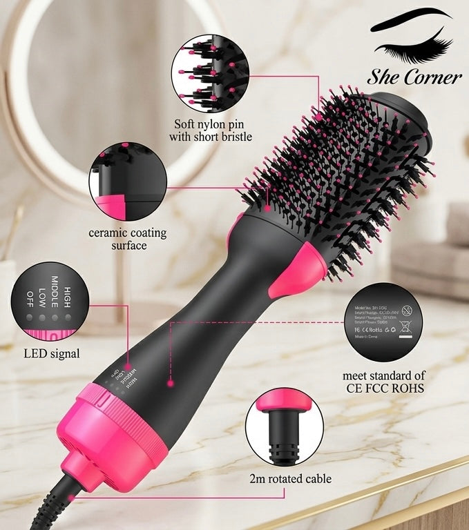 One Step Hair Straightening Brush