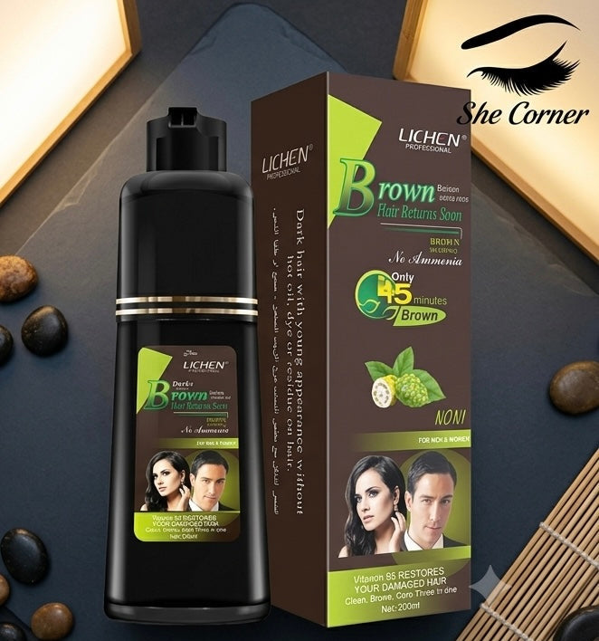 Lichen Shampoo Hair Colour Black&Brown