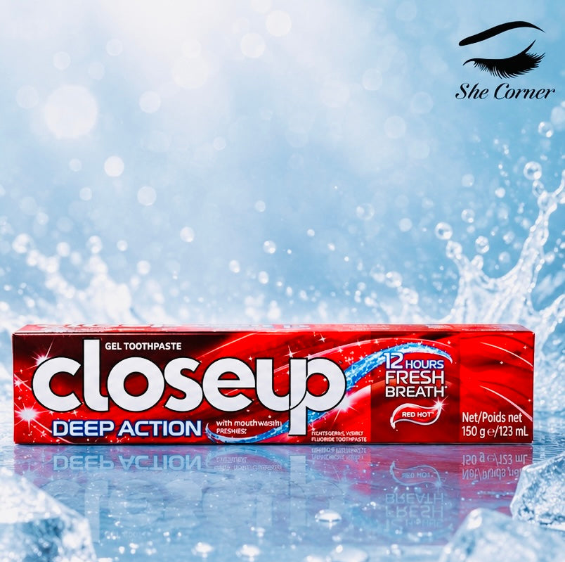Closeup Red Hot Toothpaste