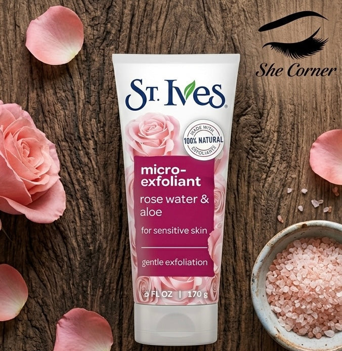 St. Ives Rose Water & Aloe Micro Exfoliant 170g