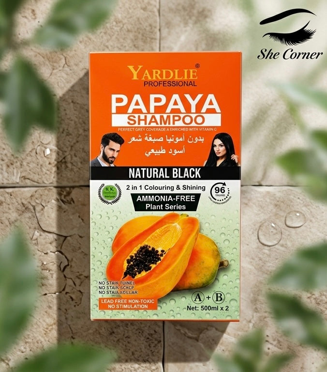 Yardlie Papaya Shampoo Hair Colour Black