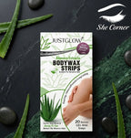 Just Glow Aloe Vera Hair Removal Strips 20 Pieces