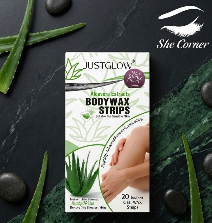Just Glow Aloe Vera Hair Removal Strips 20 Pieces