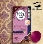 Veet Velvet Rose Hair Removal Strips Body 20 Pieces