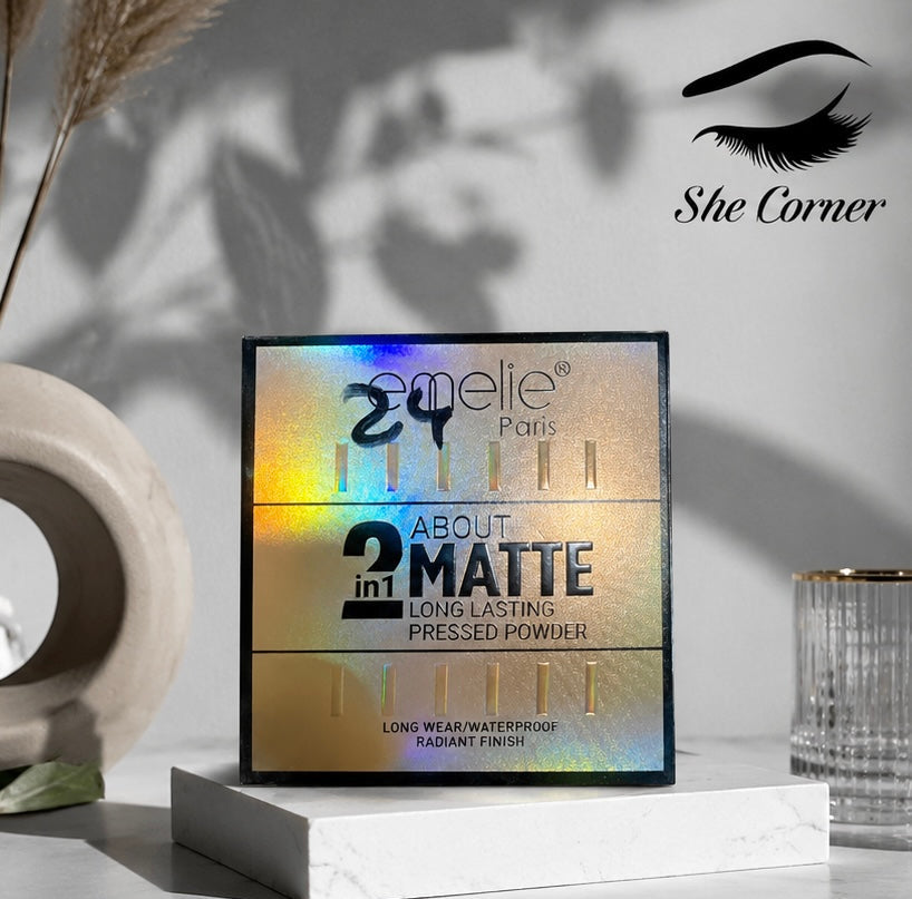 Emelie Paris 2 in 1 Matte Face Powder