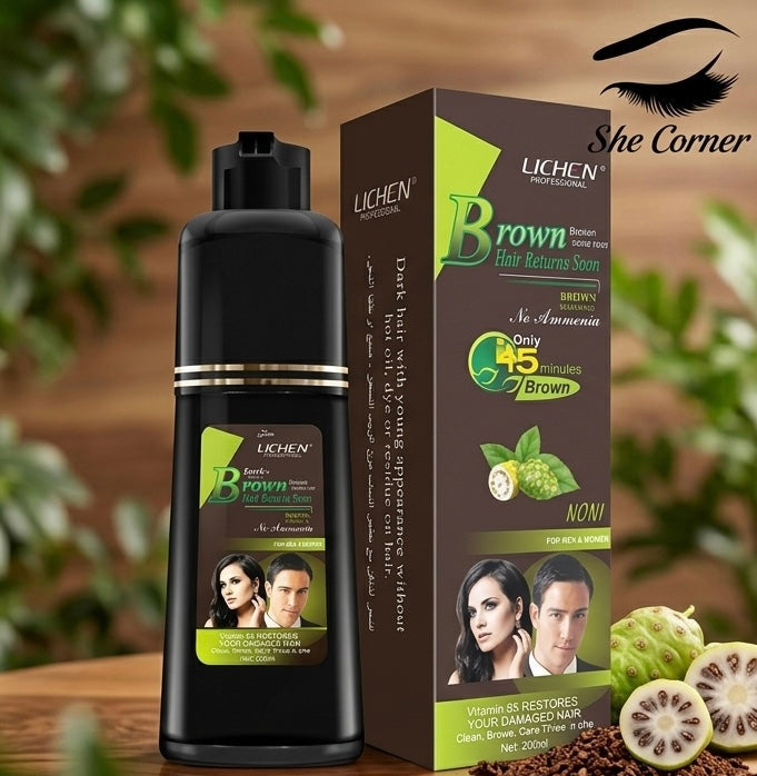 Lichen Shampoo Hair Colour Black&Brown