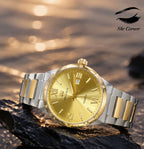 True Worth Men’s Two-Tone Gold Dial Quartz Date Watch