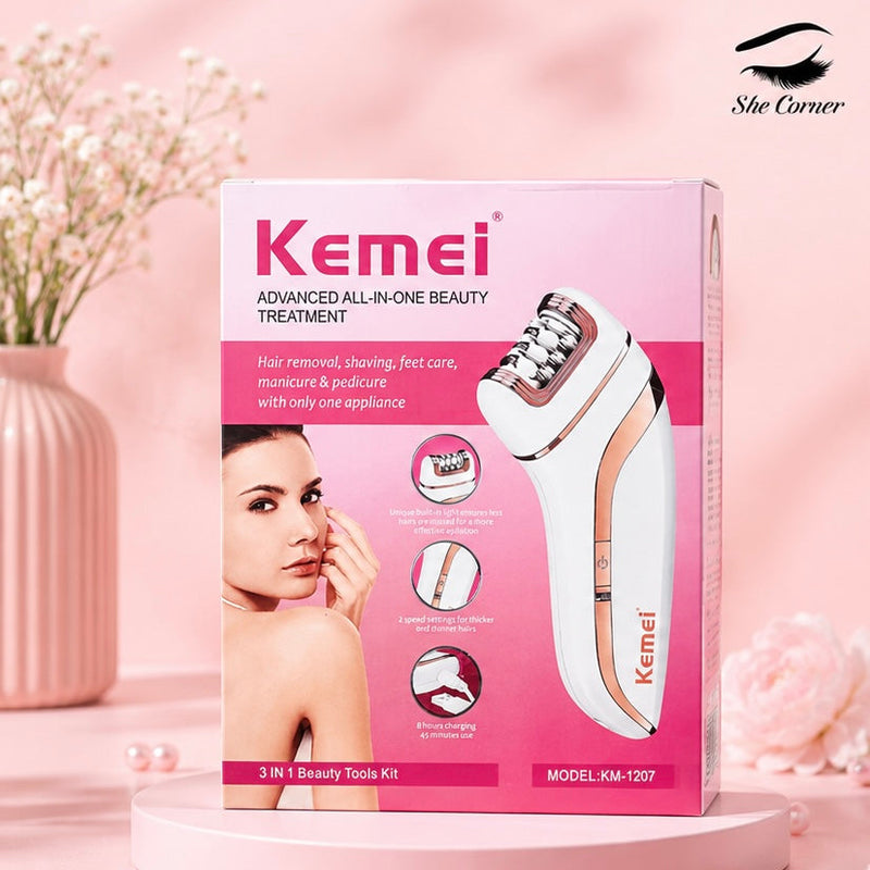 Kemei 3-in-1 Epilator KM 1207