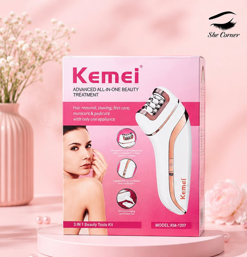 Kemei 3-in-1 Epilator KM 1207