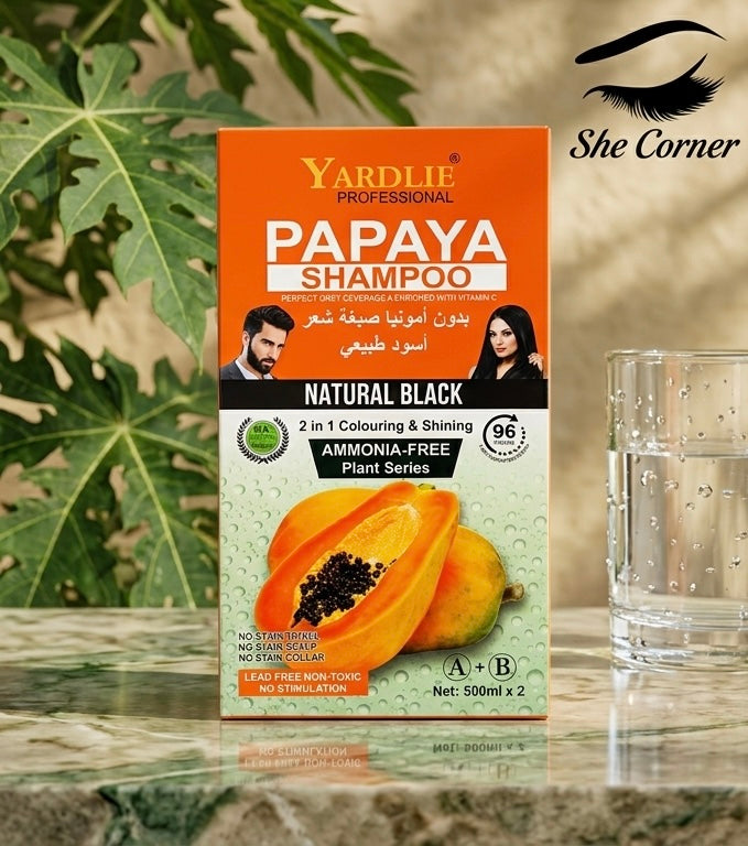 Yardlie Papaya Shampoo Hair Colour Black