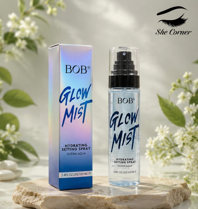 BOB Glow Mist Hydrating Spray Ocean Aqua Makeup Fixer