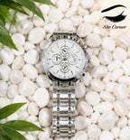 Tissot 1853 Couturier Chronograph Men’s Watch – White/Silver Dial, Tachymeter & Stainless-Steel Bracelet